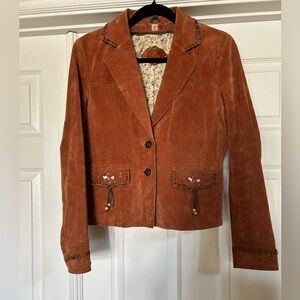 Wilson’s Leather Suede Jacket with decorative accents, GUC, size Small